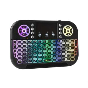 GearUP MK20 2.4GHz + Wireless  Dual Mode RGB Backlit Rechargeable Mini Portable Keyboard With Touchpad