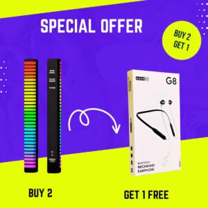 3D RGB APP Control  Rechargeable Rhythm Light With Voice-Activated Pickup (D10)